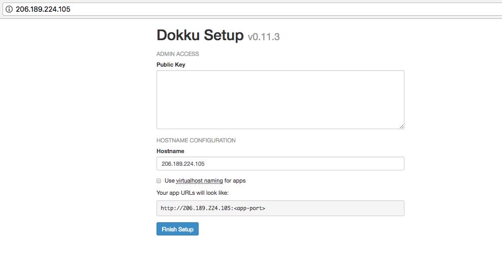 Configuración de Dokku