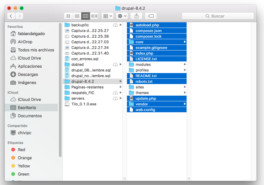 Remplazo de directorios